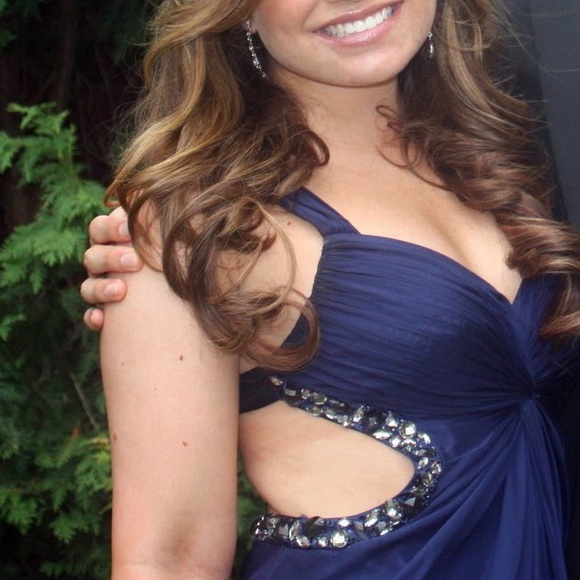 ‼️WORN ONCE‼️ La Femme Prom Dress Style #15148 - Picture 3 of 3